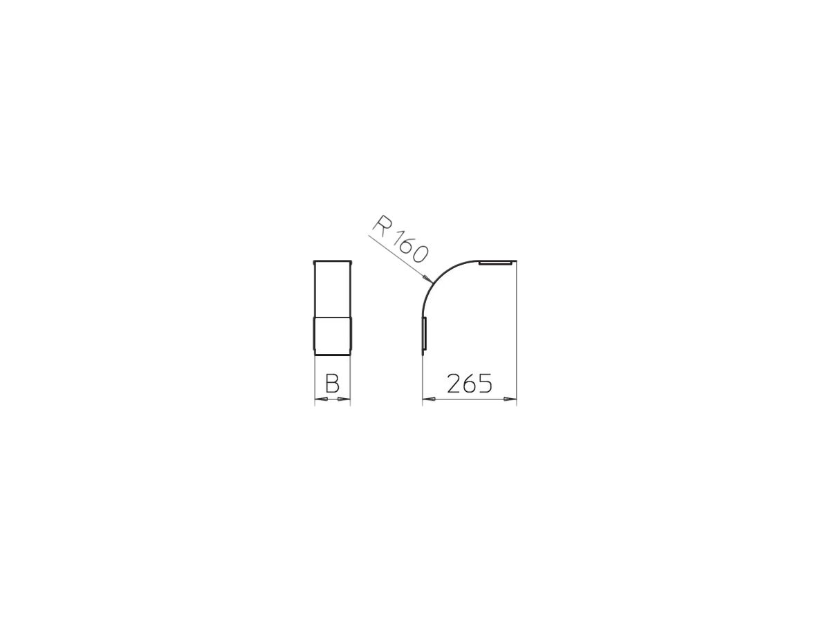 Deckel Bettermann zu Aussenbogen vertikal 90° 35×100mm Double Dip