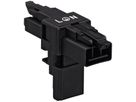 T-Verteiler WAGO 3L 1×Stecker/2×Buchse schwarz 16A 250V Cod.A 3.Verriegelungsk.