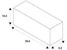 Mastadapter SLV FLOODLIGHT Stahl 1 Ø60×266mm grau