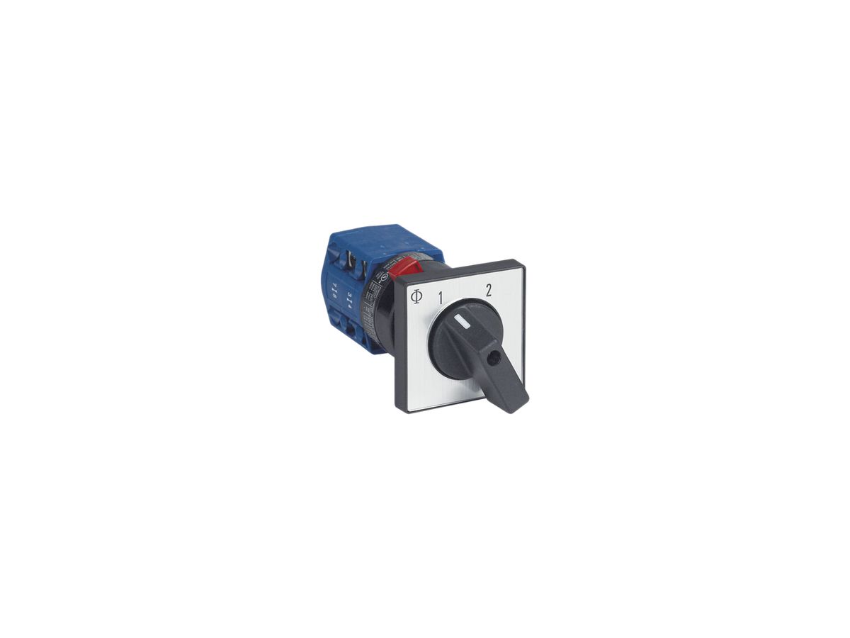 EB-Drehschalter K&N, 20A/400V 3/2L, Griff sz, "1-2"
