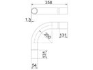 Bogen Bettermann Stapa 90° Ø50mm Stahl galvanisch/elektrolytisch verzinkt Zink