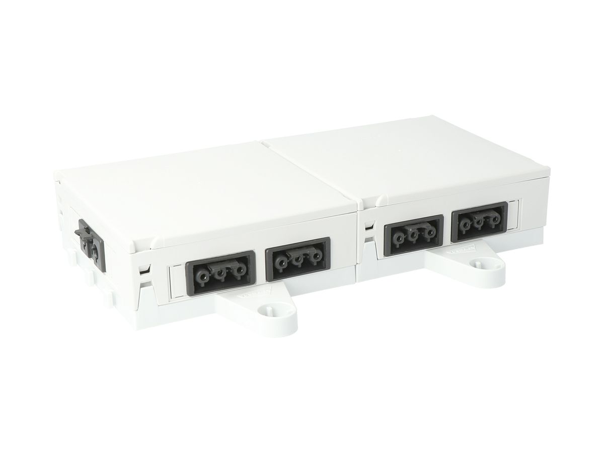Gehäuse AGRO, in: 2×3P H07V-U, out: 9×3P sw, Wieland, grau