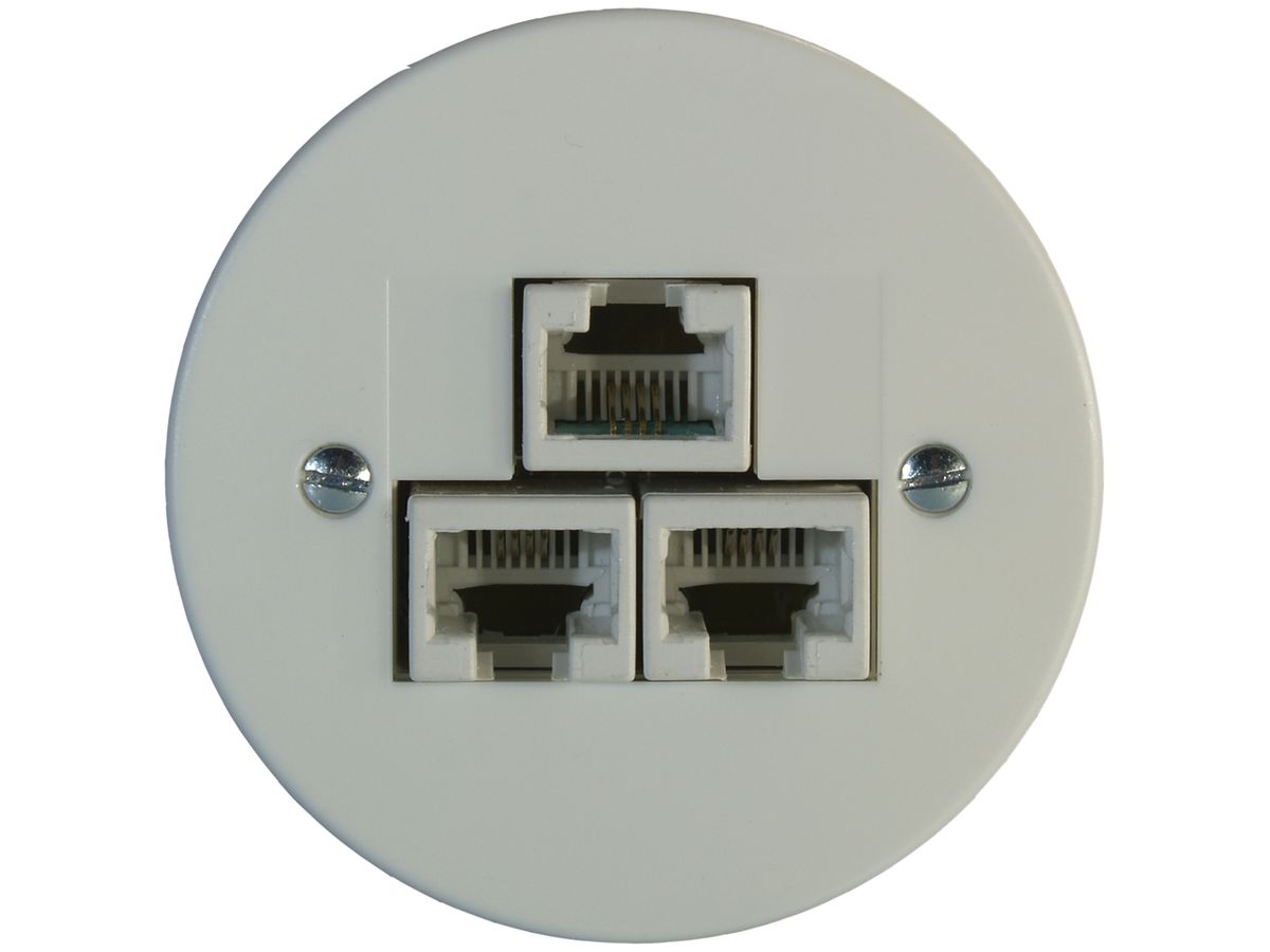 UP-Anschlussdose St.3×RJ45 weiss