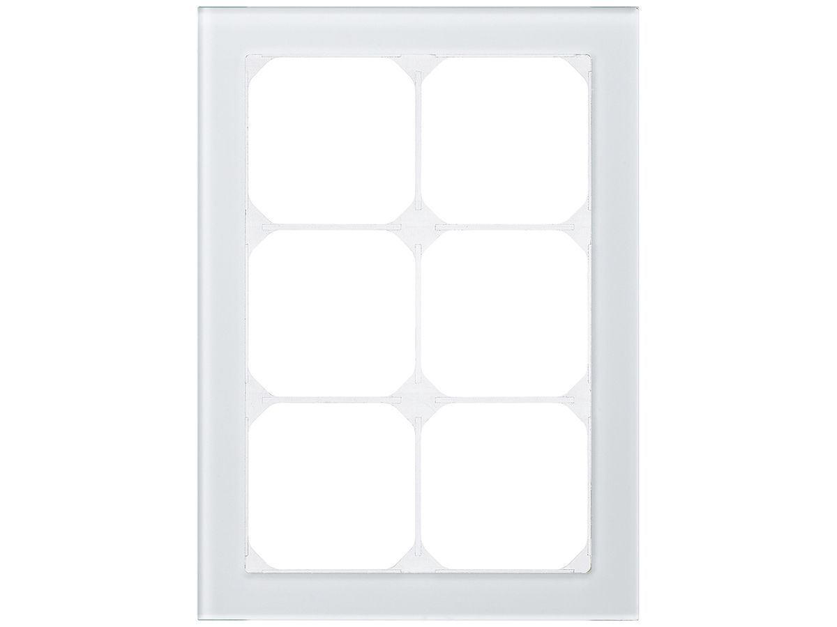 Abdeckrahmen KAL.art 3×2 214×154mm Glas weiss