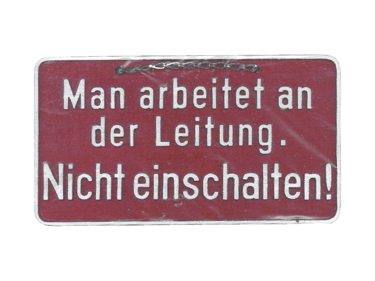 Warntafel Al 200×120mm rot-kl deutsch
