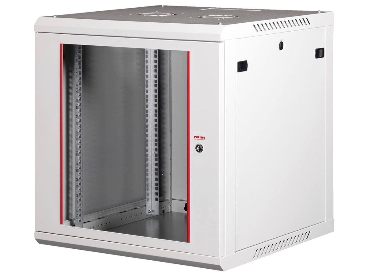 Wandgehäuse 19" ROLINE Basic Plus 600×645×600mm 12HE 1×Tür Stahl grau