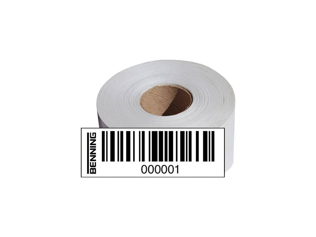 Barcode-Etikette Benning 50×17mm Nummerierung 1…1000