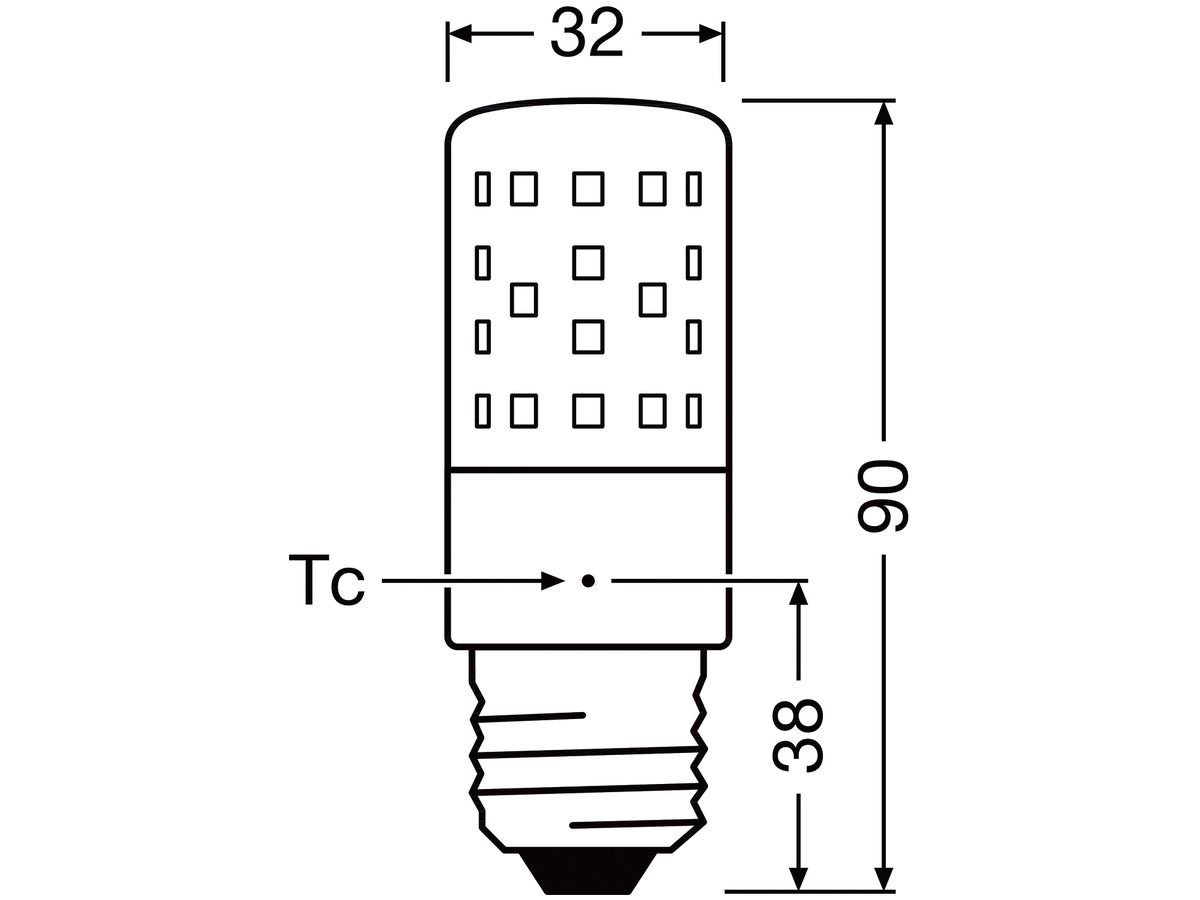 LED-Lampe SPECIAL T SLIM 60 DIM E27 7.3W 827 806lm 320°