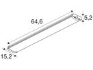 LED-Lichtleiste SLV BATTEN FLAT 12W 3000…5000K IP44 DALI 646mm weiss