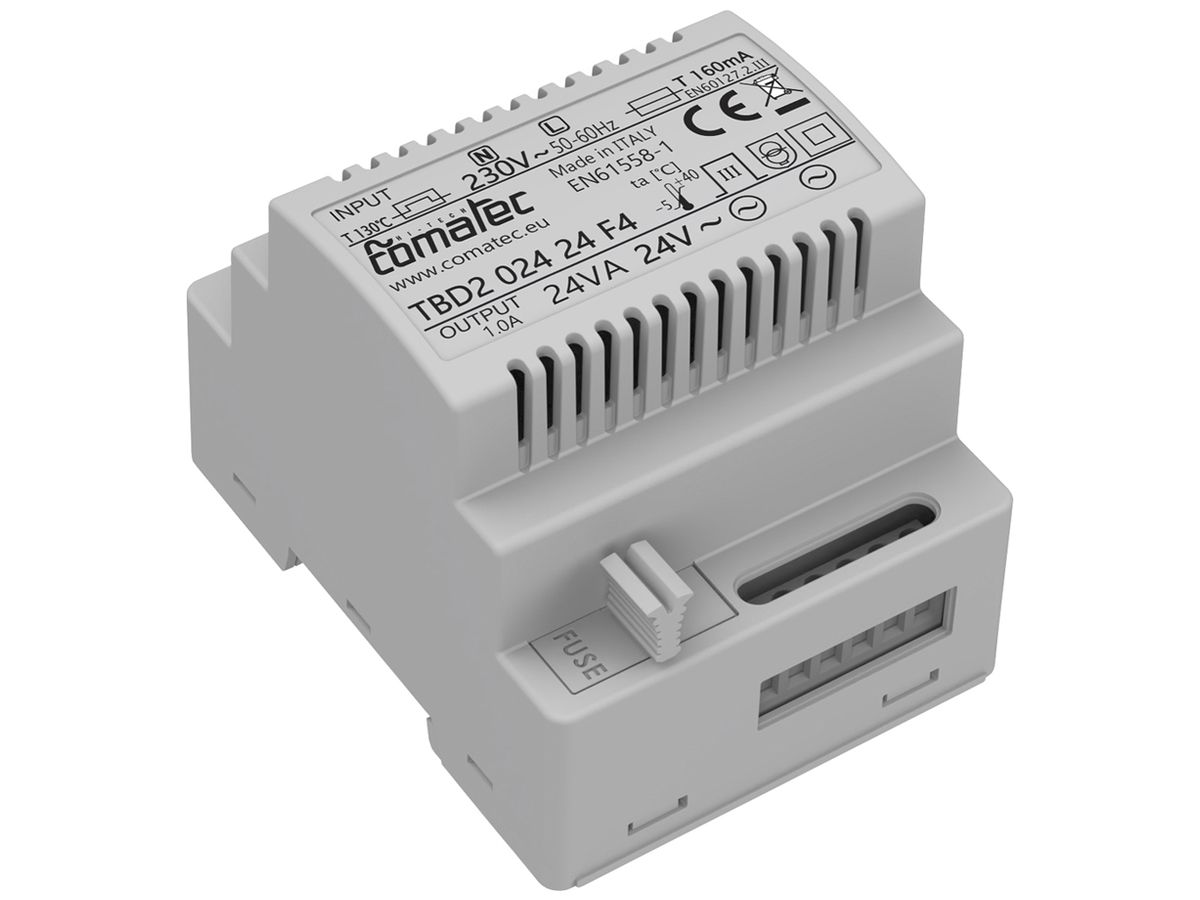 REG-Trenntransformator Comatec TBD202424F4 IN:230VAC OUT:24VAC/24VA 4TE