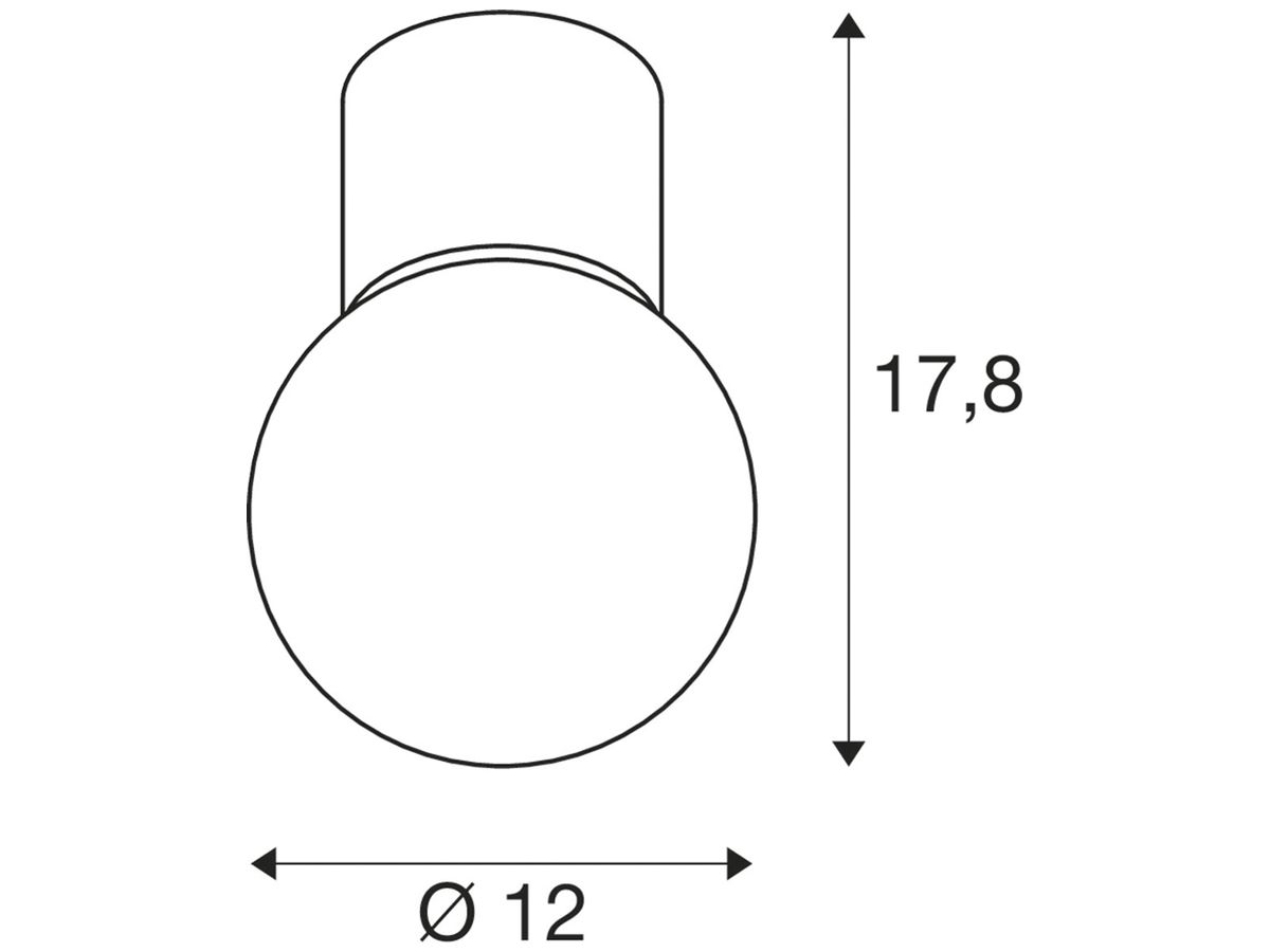 Deckenleuchte SLV VARYT E14 1×0…6W IP44 Ø120mm weiss