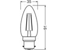 LED-Lampe LEDVANCE CLASSIC B B22d 1.8W 250lm 827 B10.5 klar Ø35×91mm