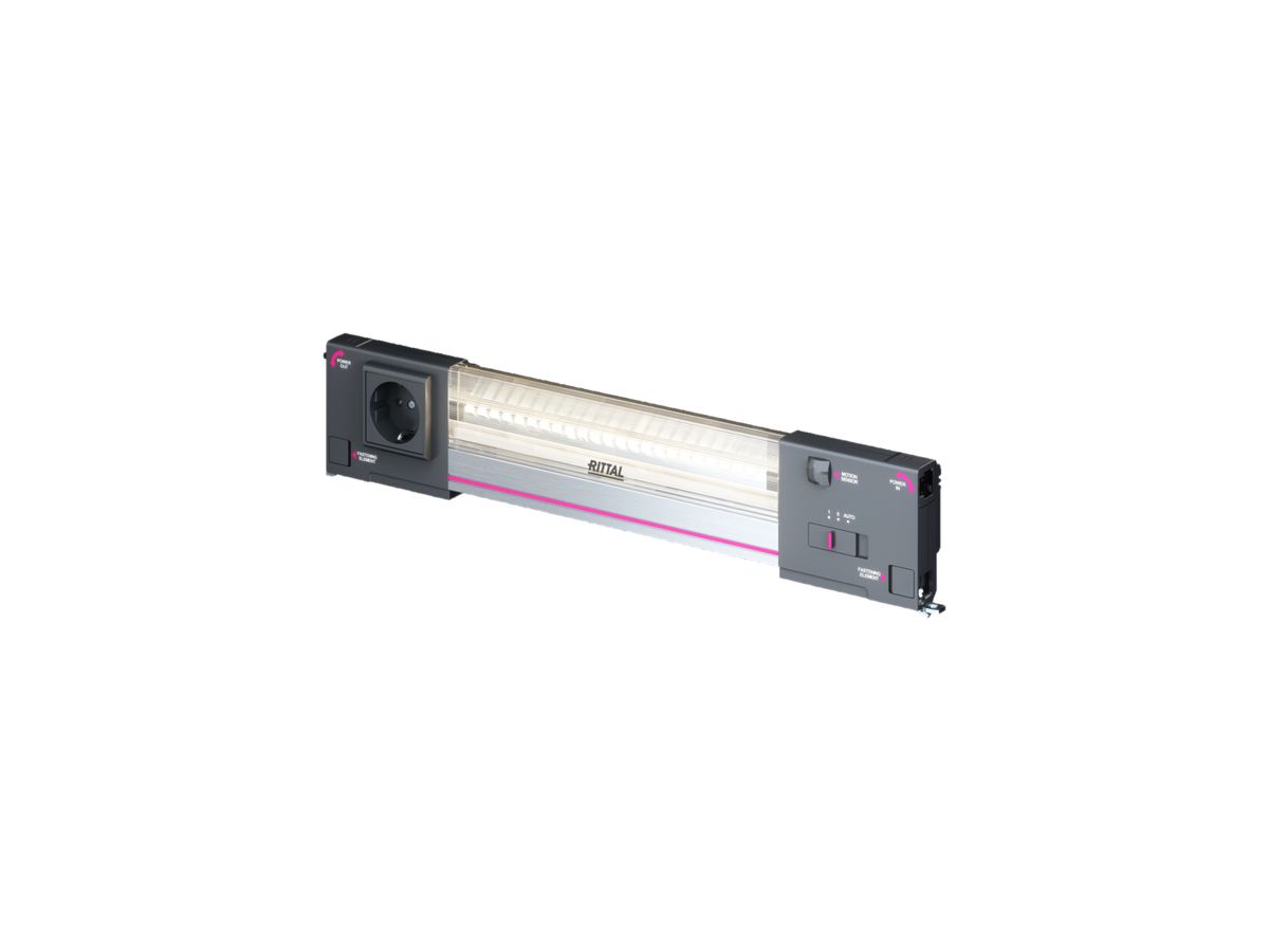 Systemleuchte LED Rittal 1200lm 240V 4000K Bewegungsmelder und Steckdose