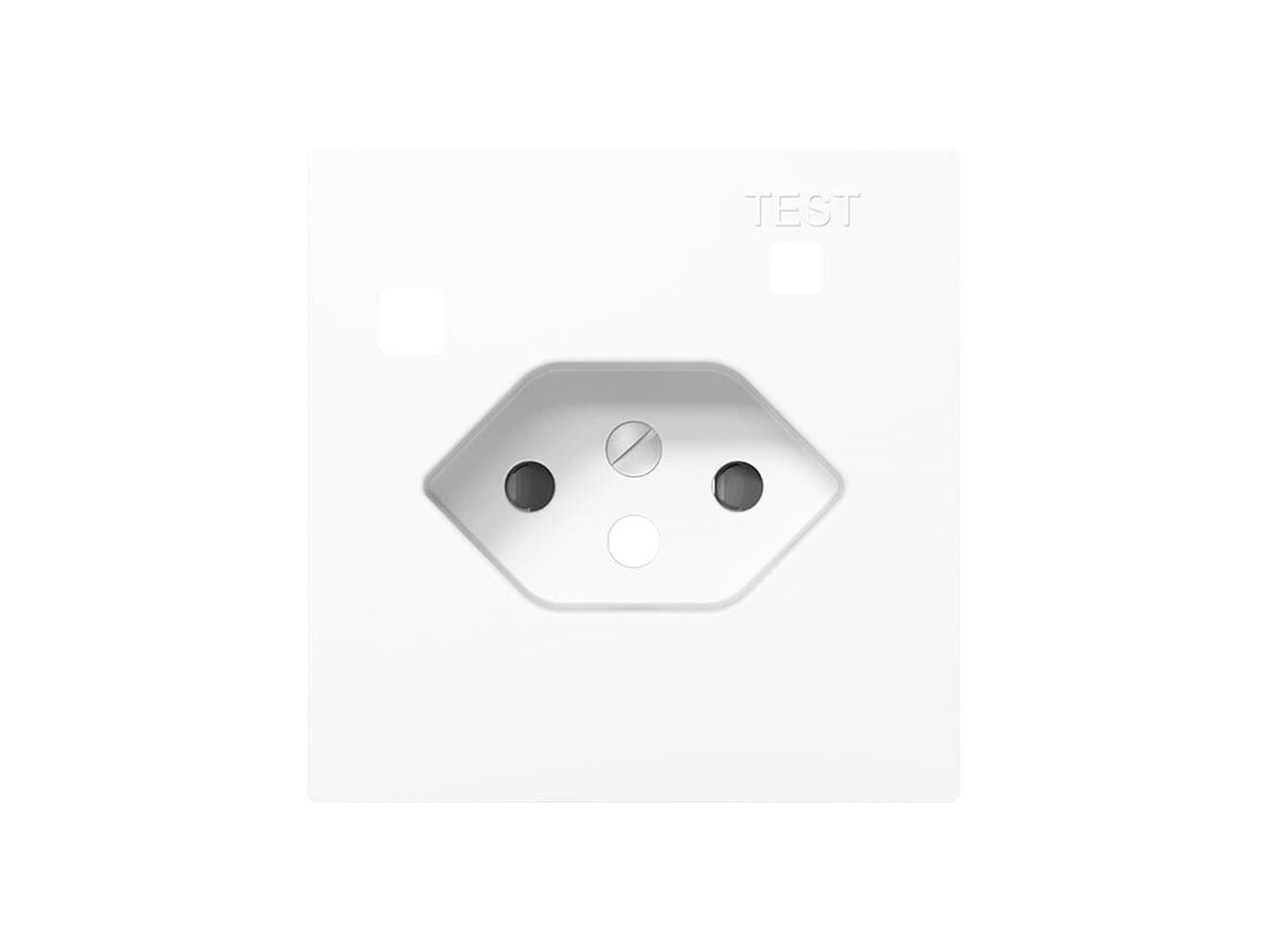 Frontset SIDUS Z/E zu FI-Steckdose T13 mit shutter weiss