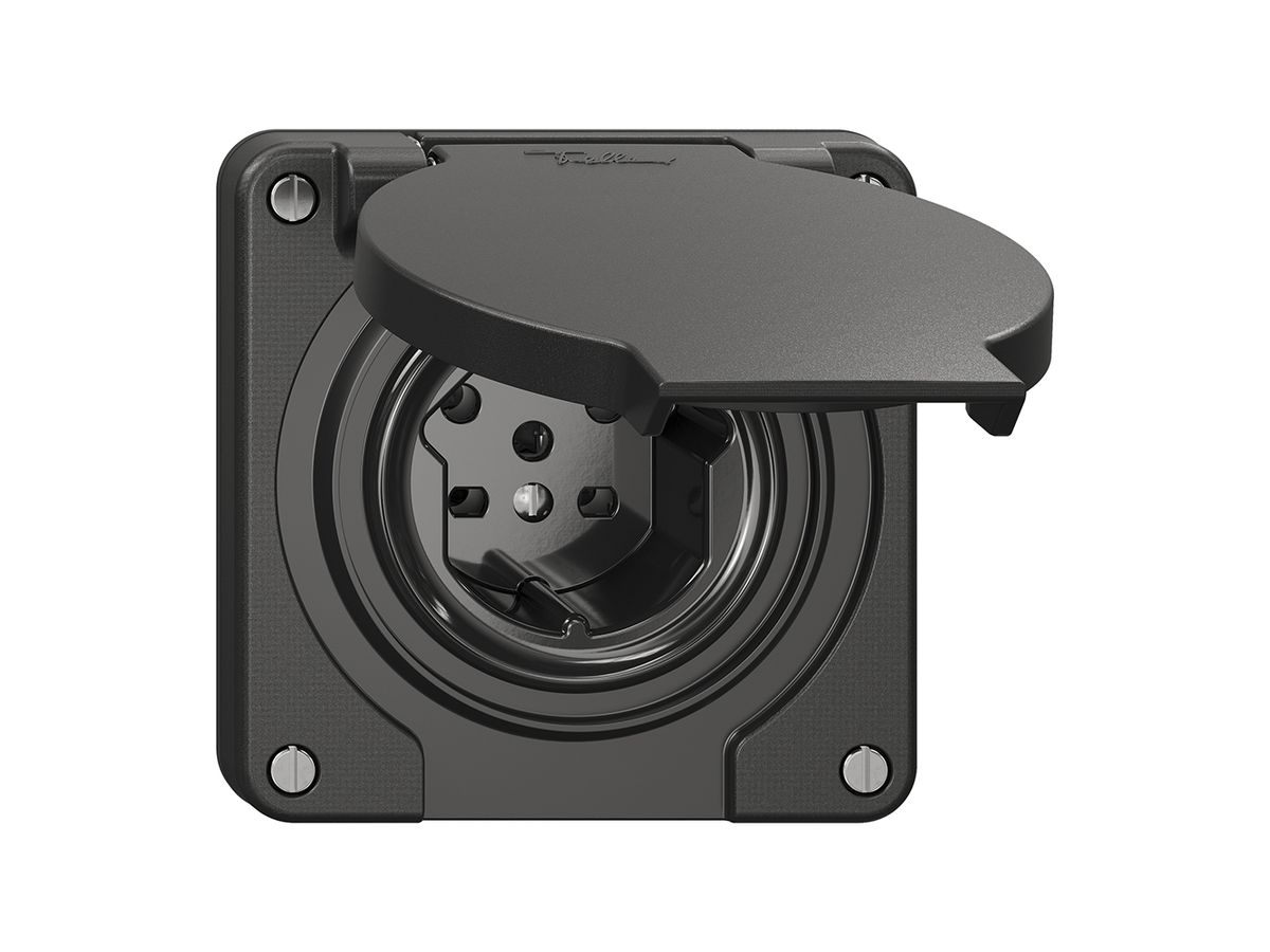 Steckdose NEVO N.CO, 1×T15, IP21, schwarz