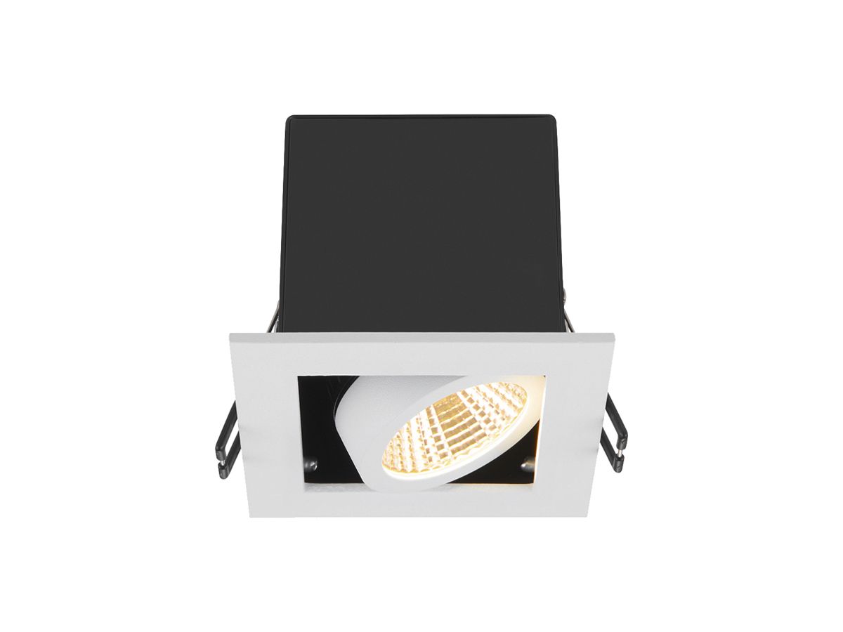 LED-Downlight SLV KADUX Single 7.5W 770lm 3000K 38° DIM 90×90mm weiss