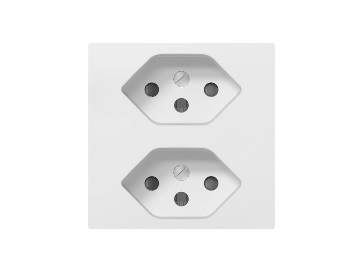 Steckdose Sidus E 2×T13 weiss
