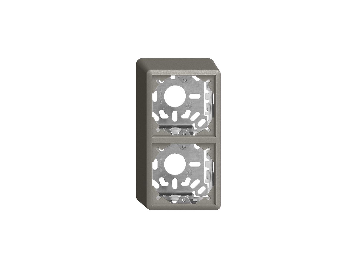 Kappe mit Grundplatte 2×54mm dunkelgrau für Kombination FX Universal