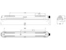 LED-Feuchtraumleuchte CoreLine WT120C 25W 2400…4000lm 4000K IP66 665mm grau