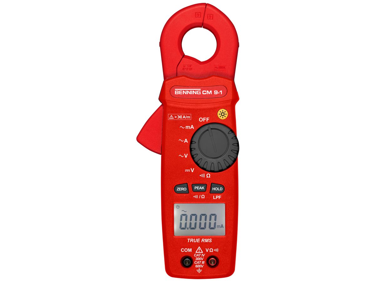 Stromzange Benning CM 9-1 600VUC 60A 600kΩ Cat IV 300V