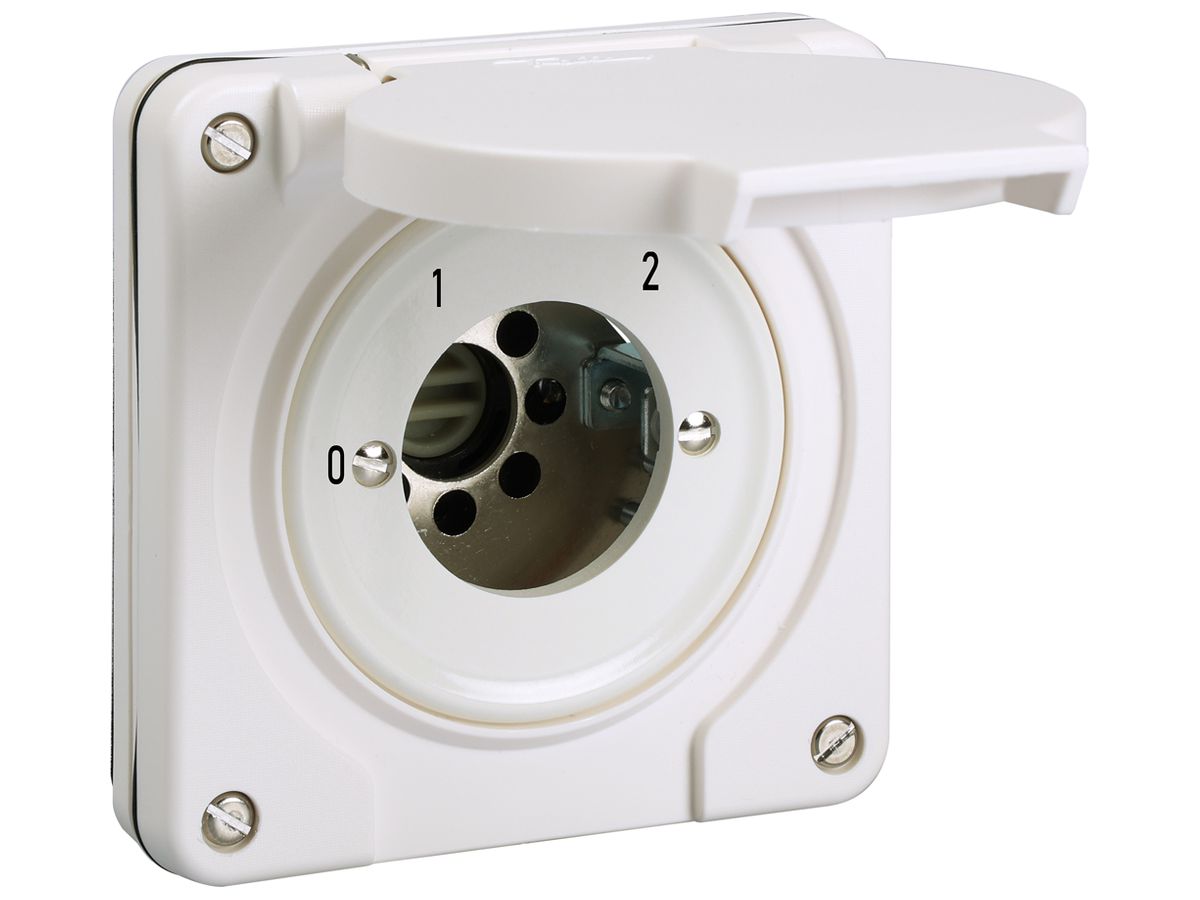 UP-Schlüsselschalter AWAG NEVO Stufenschalter 1-polig 20A 690V 87×87mm weiss