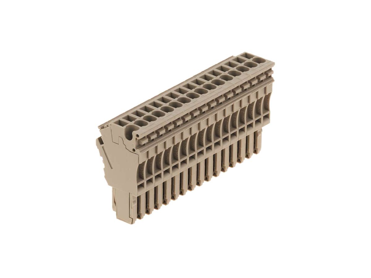 Stecker Weidmüller ZP 2.5/1AN/QV/16 Zugfeder 2.5mm² 16L beige