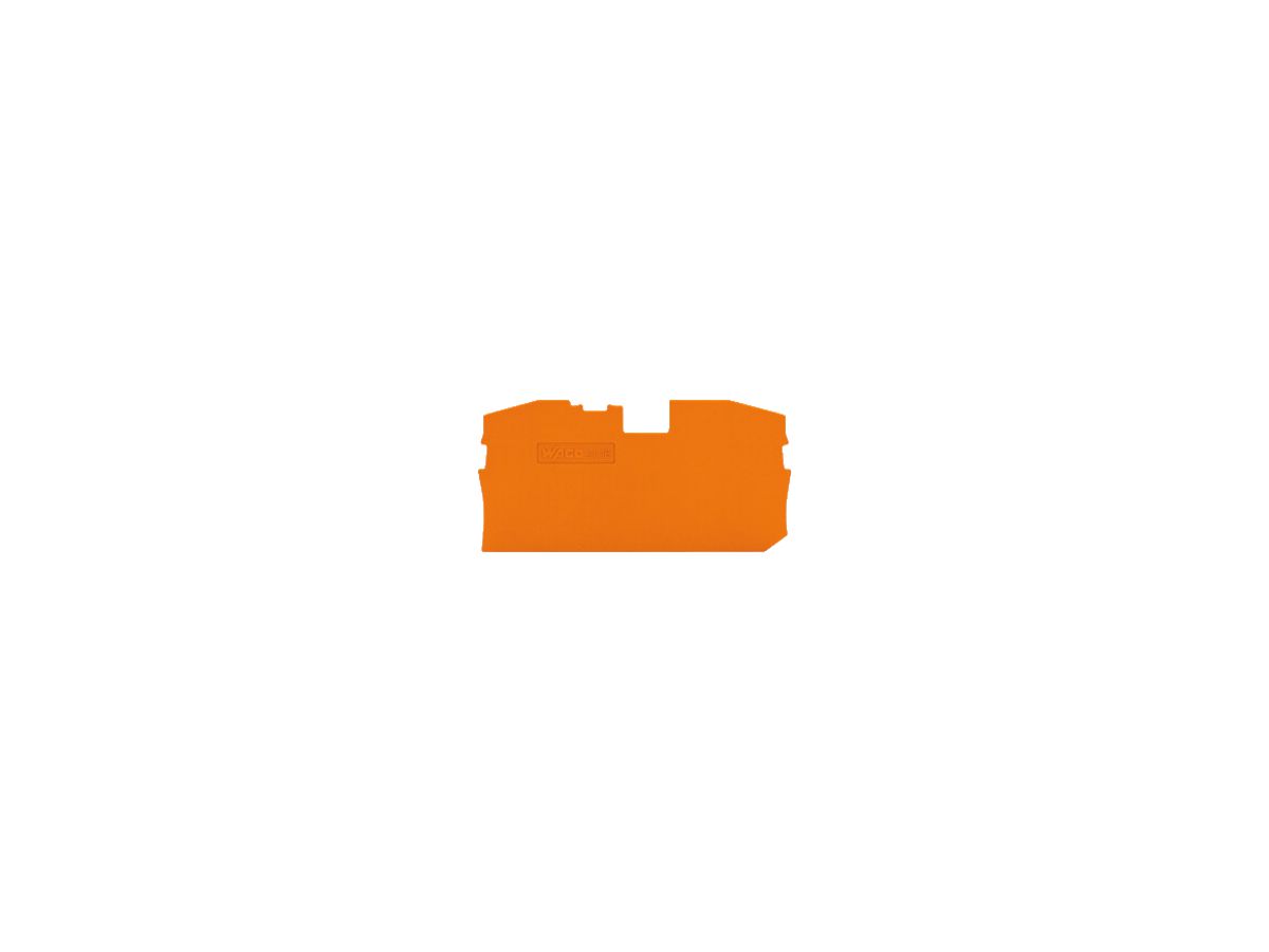 Abschlusswand WAGO TOPJOB-S orange 2P zu Serie 2016