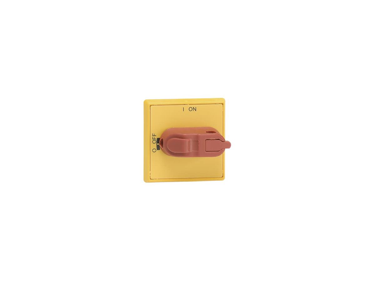 Griff für OT16-40F rot/gb IP54 Abschliessb. 4-Loch.Bef.