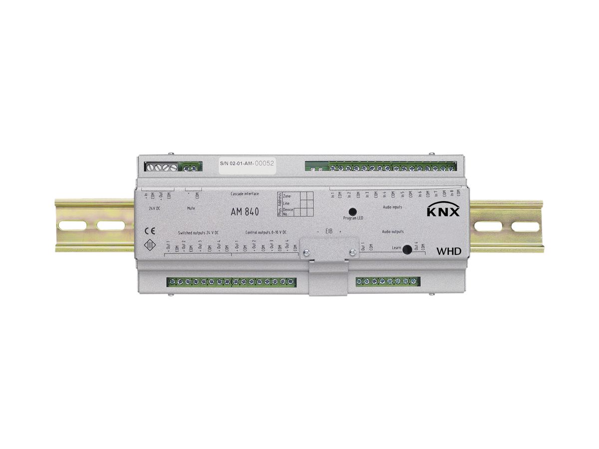 Audioaktor WHD KNX 4×4 Audio-Ausgänge, 8 Audio-Eingänge