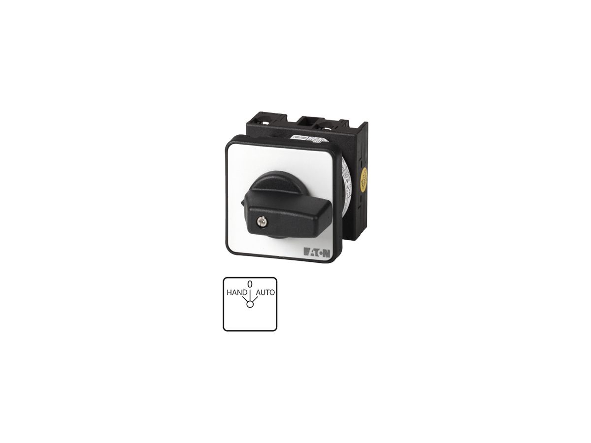 EB-Drehschalter Eaton T0-1-15431/E, 20A/690V 1L, Einbau, "HAND-0-AUTO"