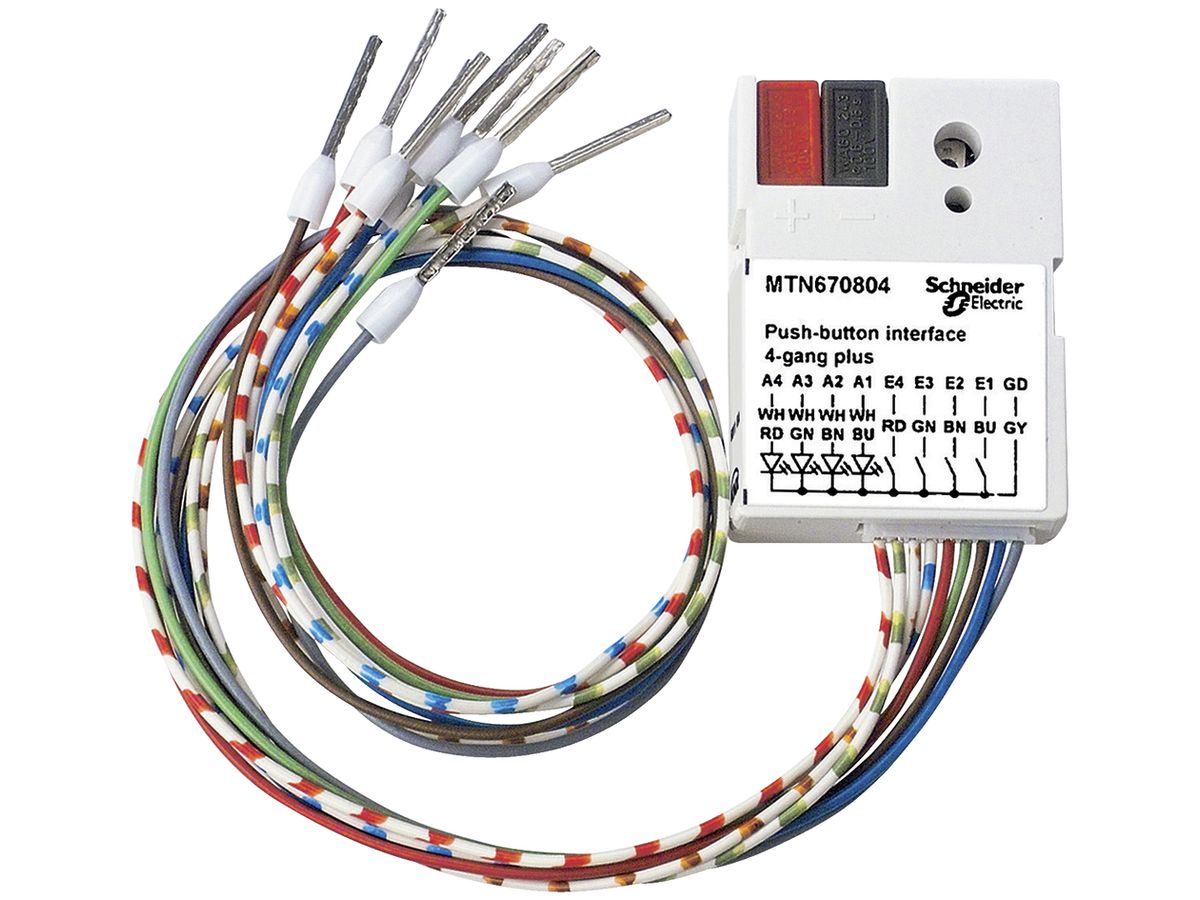 EB-Tasterschnittstelle KNX Schneider Electric 4-fach, MTN670804