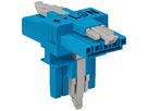 T-Verteiler WAGO 5L 1×Stecker/2×Buchse blau 16A 400V Cod.I 3.Verriegelungsklin.