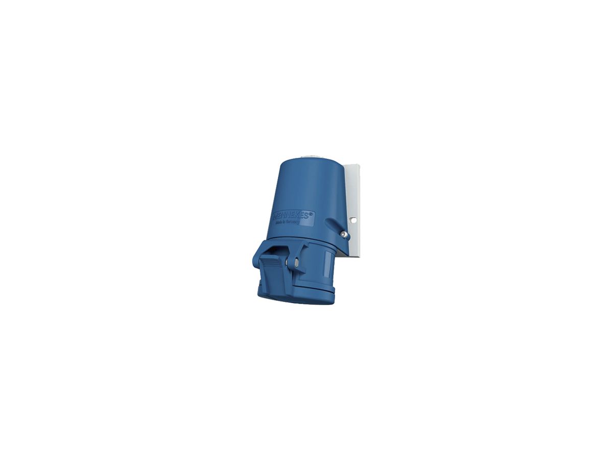 Wandsteckdose CEE 32A 3P 6h 230V blau Mennekes