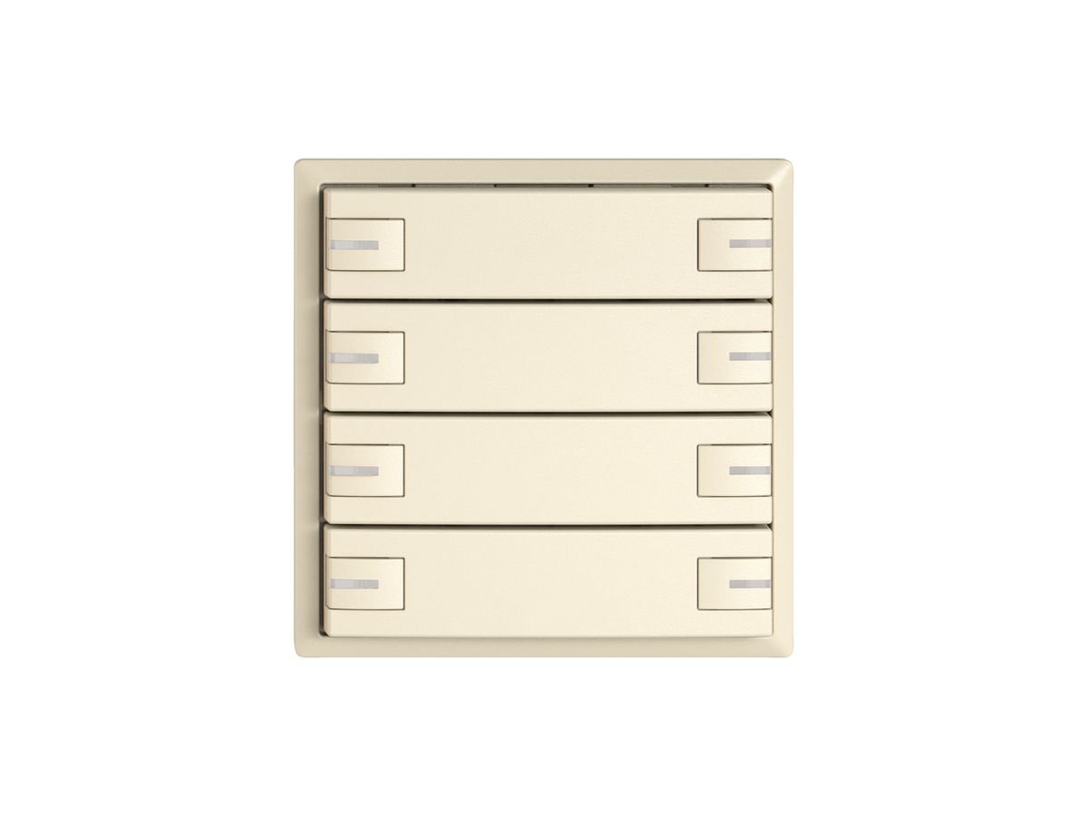 KNX-Taster RGB EDIZIO.liv SNAPFIX® Temperaturfüh.RGB-LED 4×T 2-Tbed.cr
