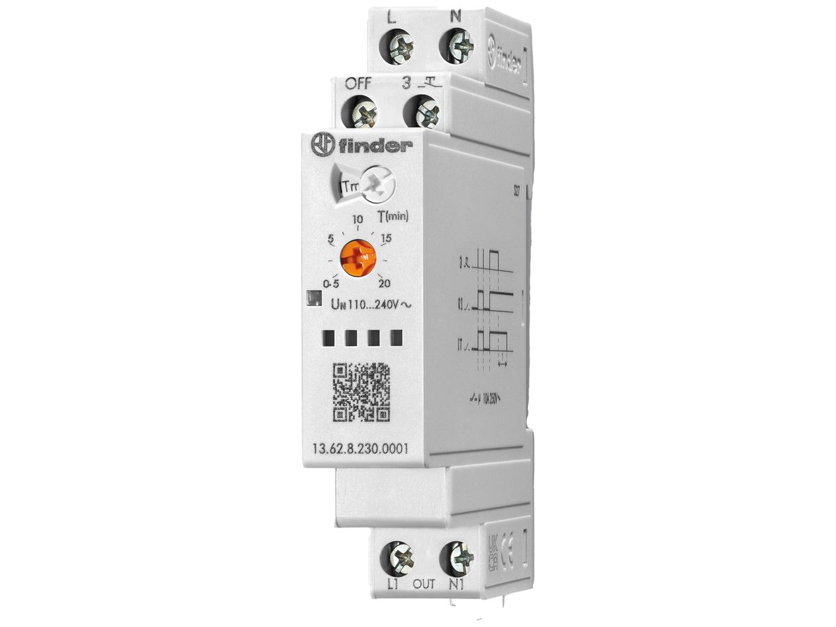 REG-Schrittschalter FINDER 13.62 2NO 10A/230VAC AgSnO2 1TE