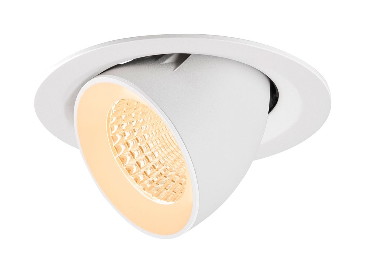 LED-Downlight SLV NUMINOS GIMBLE M 12W 1700lm 2700K WB DALI Ø135×95 weiss