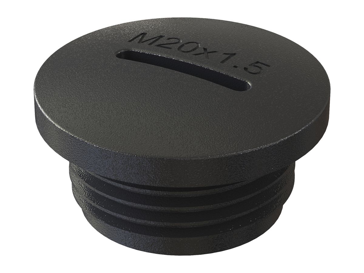 Verschlussschraube MAX HAURI EXO M20×1.5 mit Dichtung schwarz
