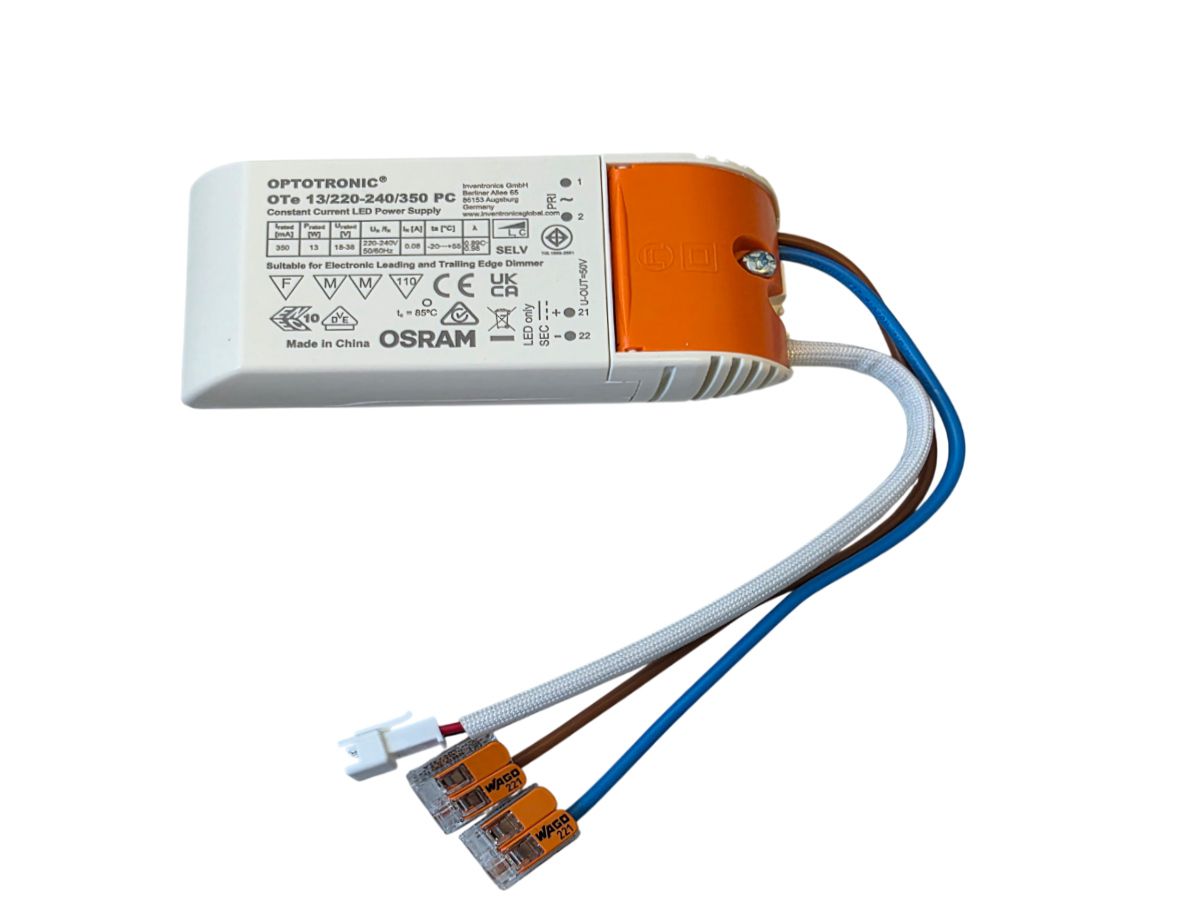 Konstantstromversorgung OTE 13 spez. - f.LED 350mA 13W 240V vorverdrahtet.