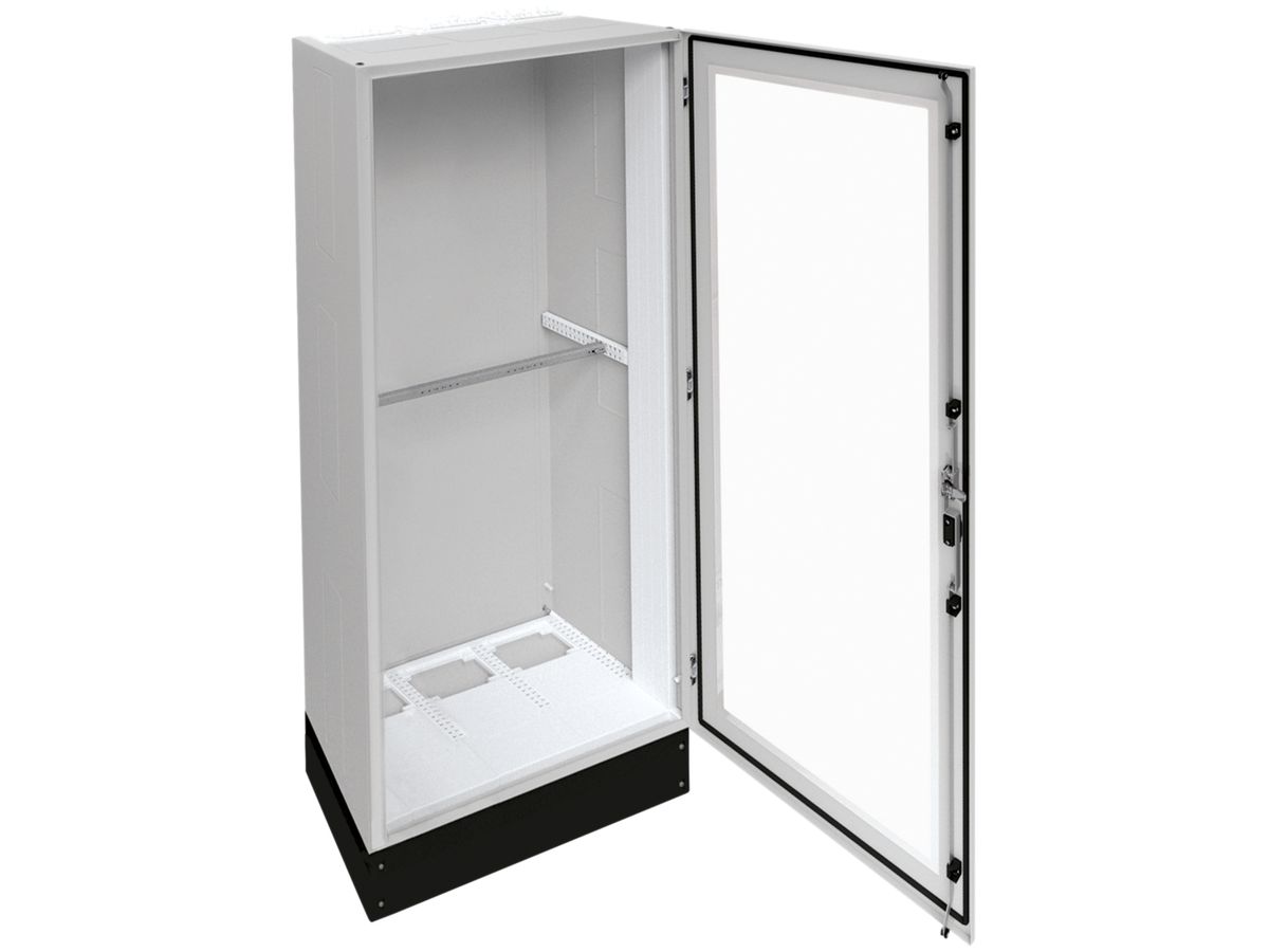 Schrank Hager univers SK I 1850×800×400mm mit Sockel 200mm+Tür transparent IP55