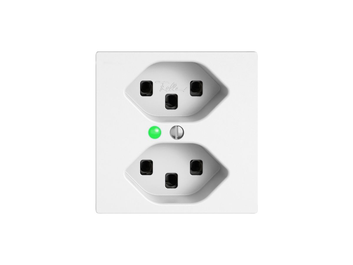 Steckdose EDIZIO.liv SNAPFIX® 2×T23 mit LED ws