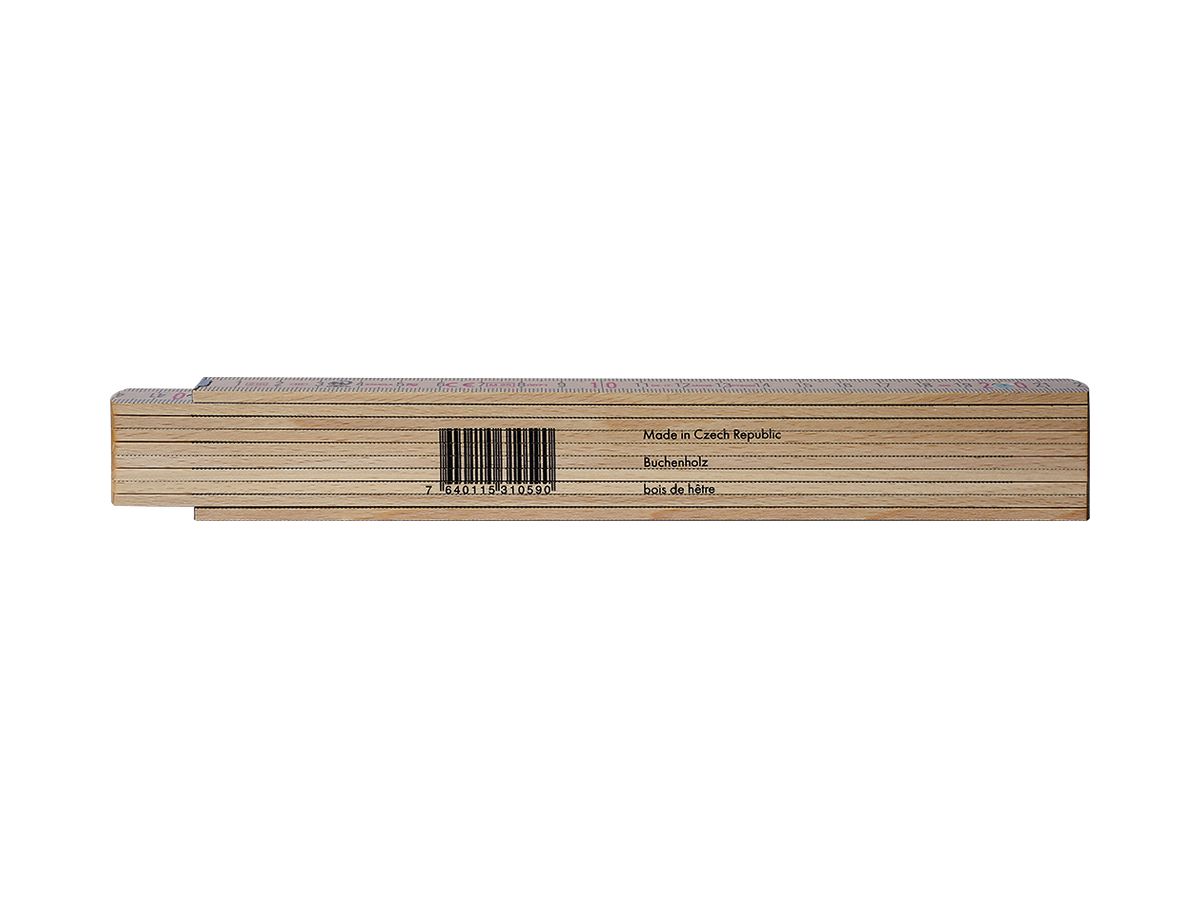 Gliedermassstab Rieffel Holz 2m 10 Glieder metrisch natur