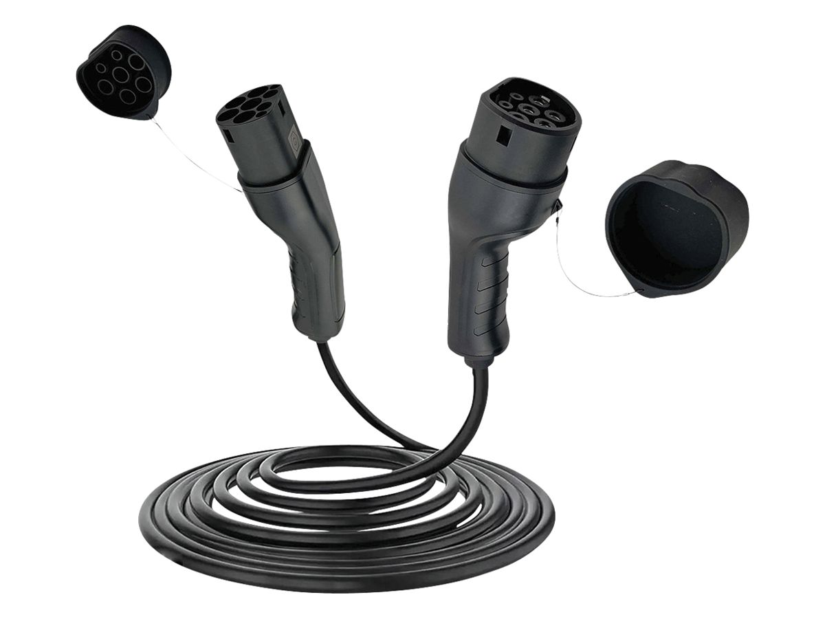 Ladekabel E-Mobility ROLINE Mode 3 T2/T2 22kW 32A 3L schwarz 5m