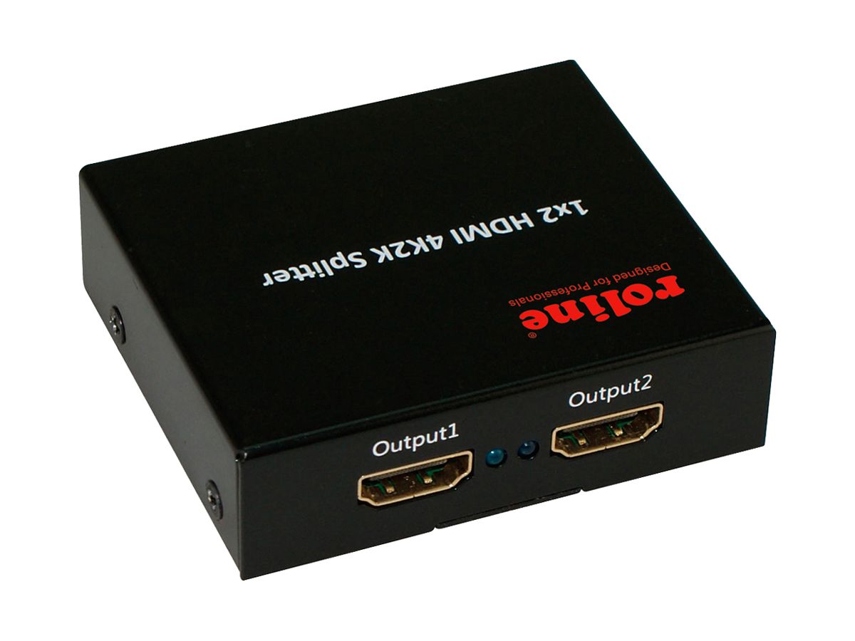 Audio-/Video-Splitter ROLINE IN:1×HDMI → OUT:2×HDMI 4K UHD 3D HDCP 1.3 schwarz