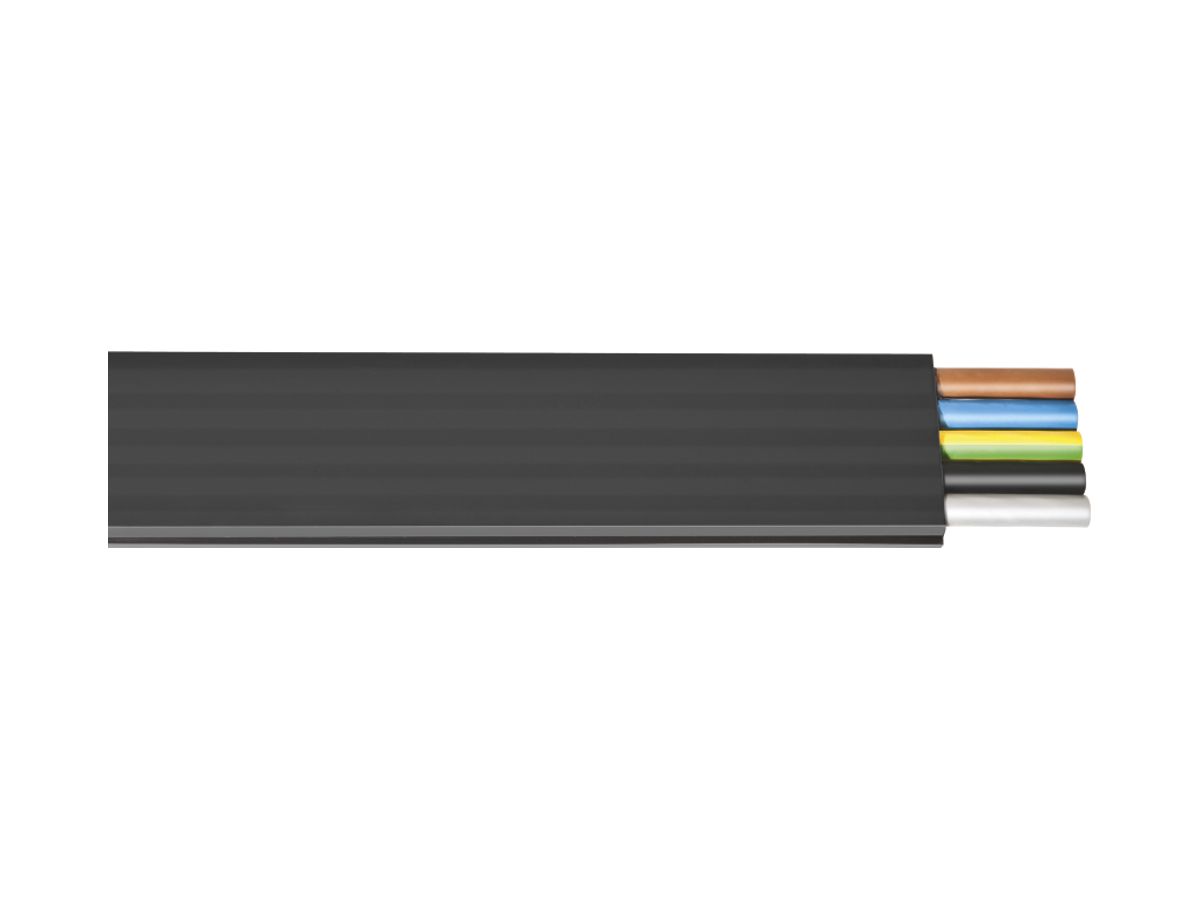 Flachkabel Wieland PODIS CON LSHF 5×16mm², B2ca, schwarz