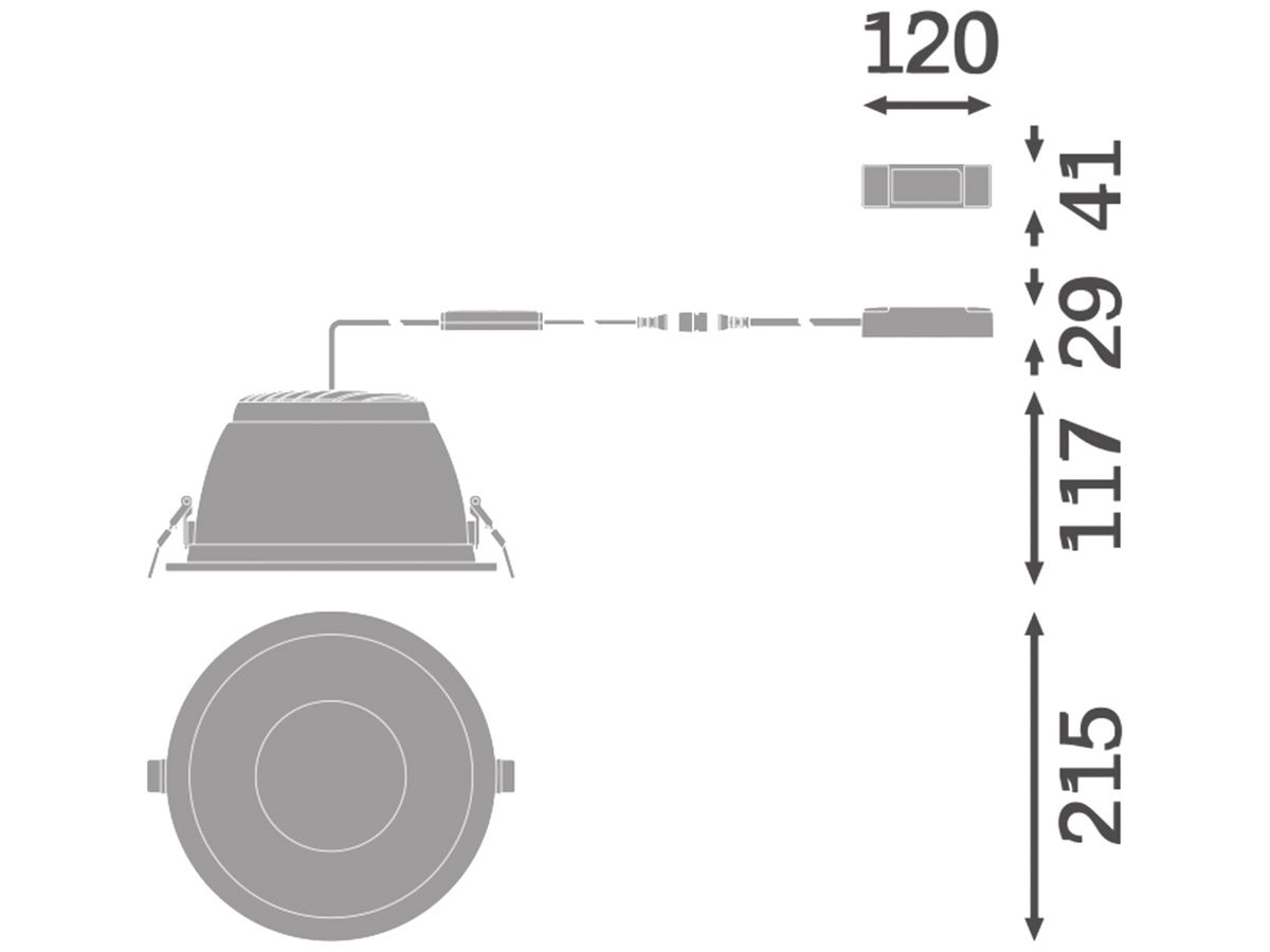 LED-Downlight LEDVANCE DL CMFT 25W 3250lm 3000K IP44 WB Ø215mm ws