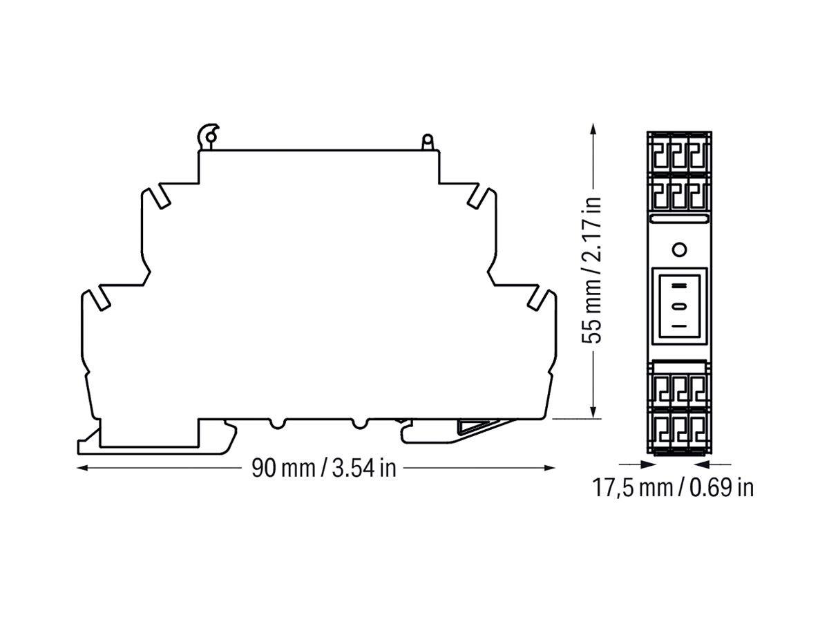 REG-Relais WAGO 1W Hand-0-Automatik 24V DC/16A