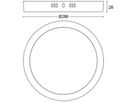 AP-LED-Downlight Philips Slim Surface 20W 1900lm 827 110° Ø286mm schwarz