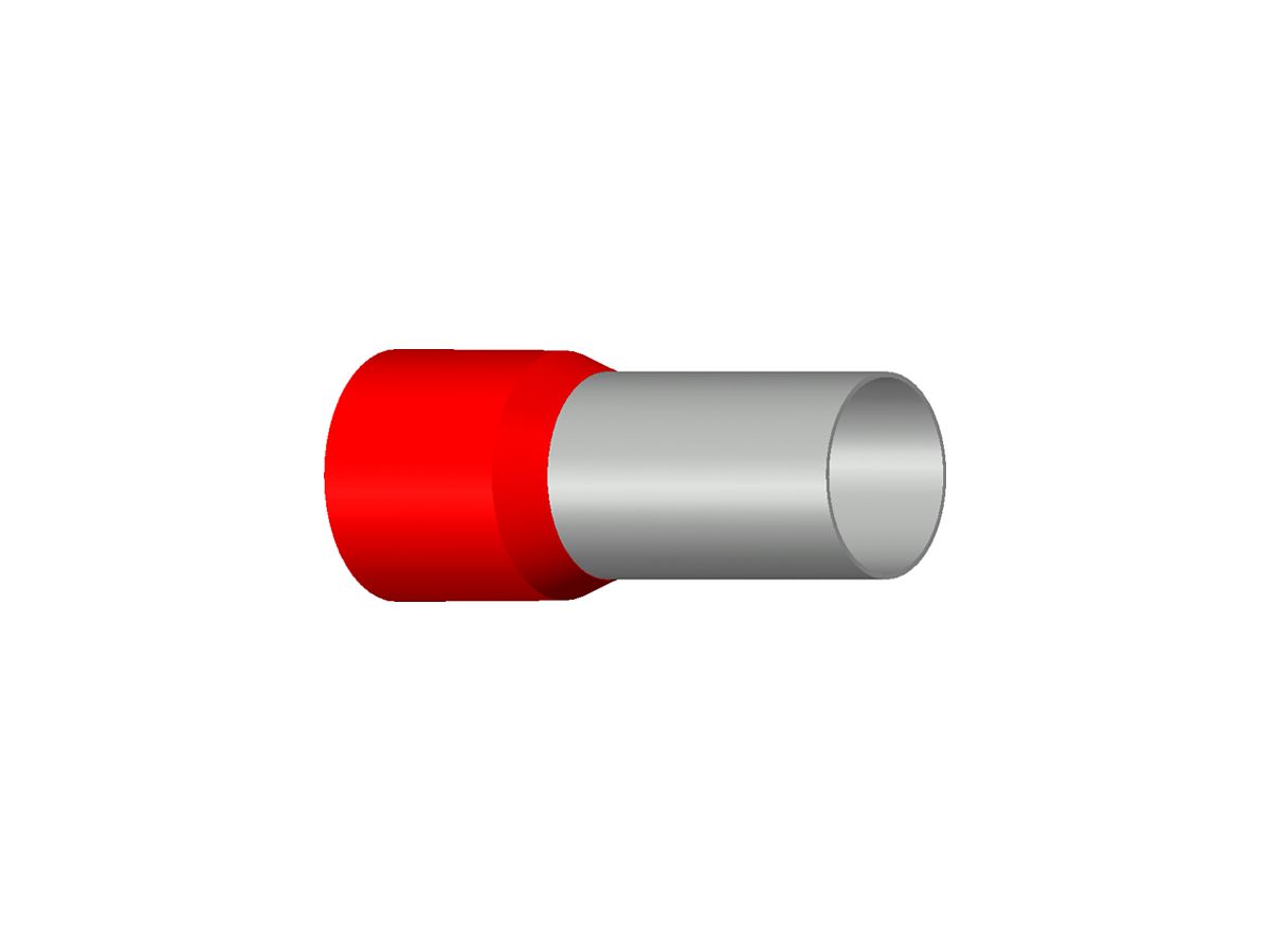 Aderendhülse Typ B isoliert 95mm²/25mm rot