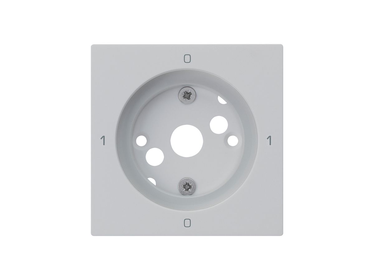 Frontplatte kallysto 0-1-0-1 60×60mm für Drehschalter S0 hellgrau