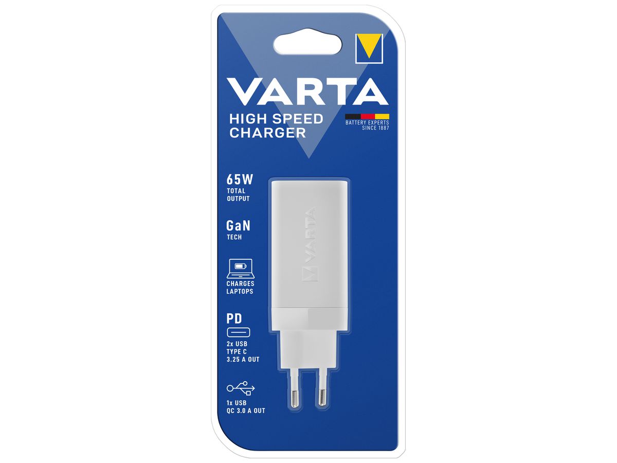 Ladegerät VARTA High Speed Charger USB 65W